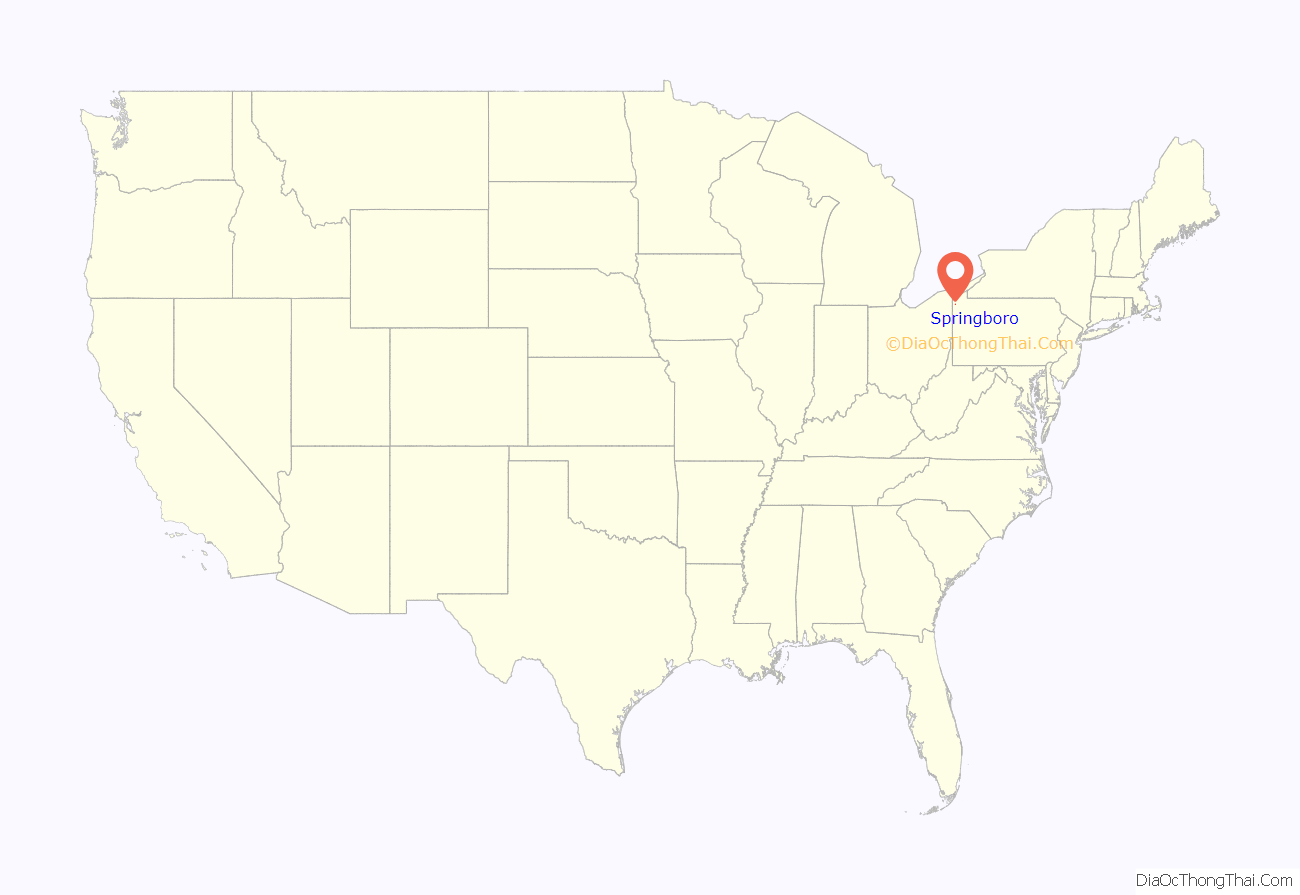 Map of Springboro borough, Pennsylvania