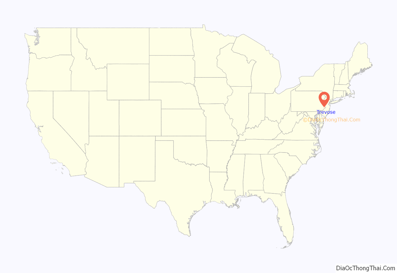 Map of Trevose CDP