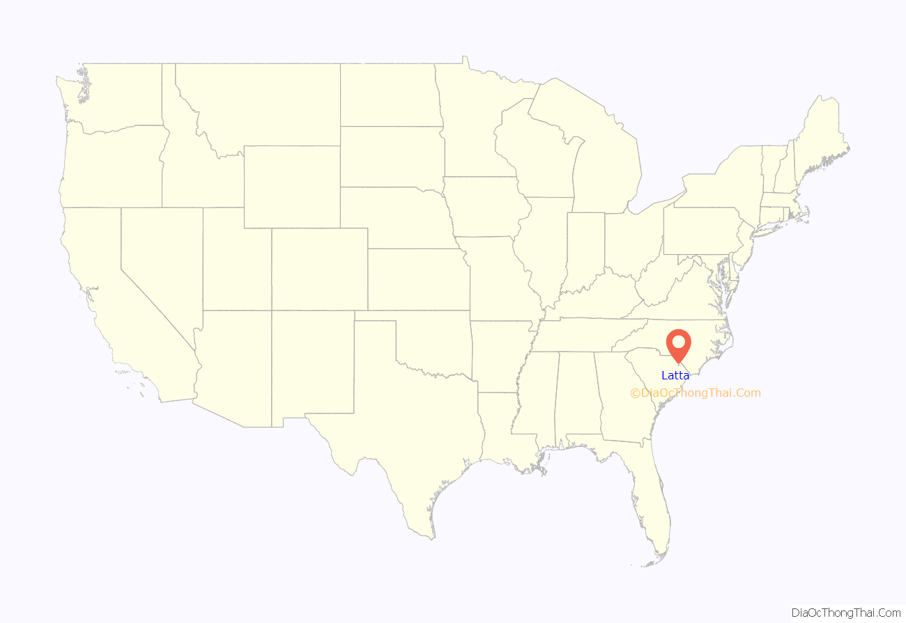 Map of Latta town, South Carolina