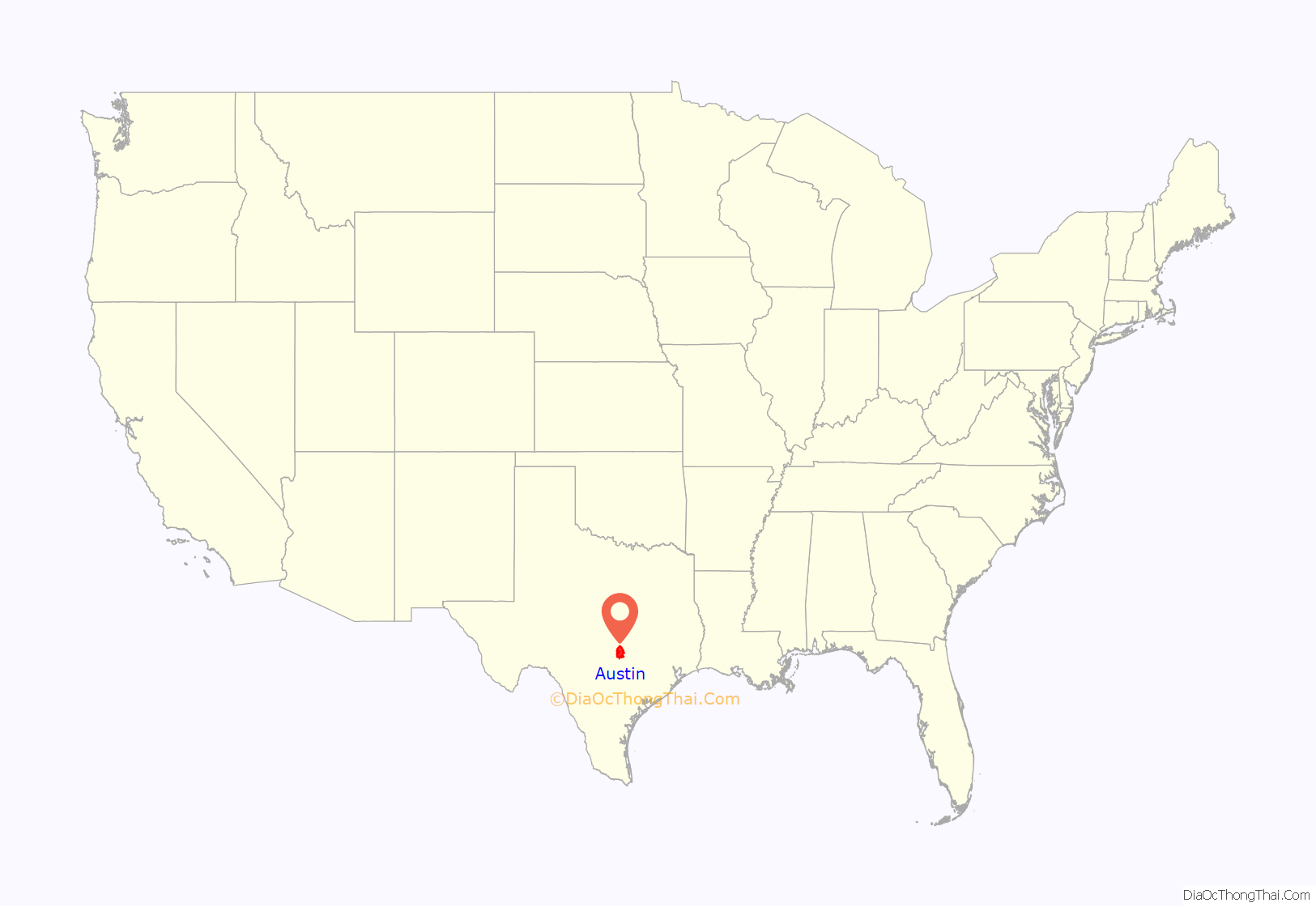 Austin location on the U.S. Map. Where is Austin city.
