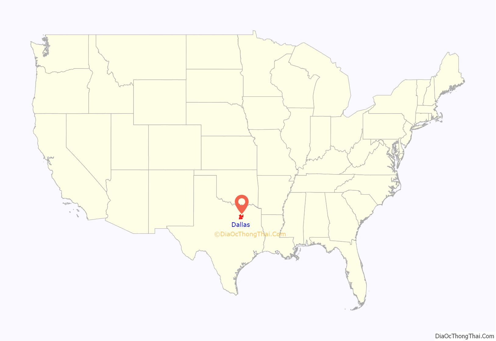 Dallas location on the U.S. Map. Where is Dallas city.