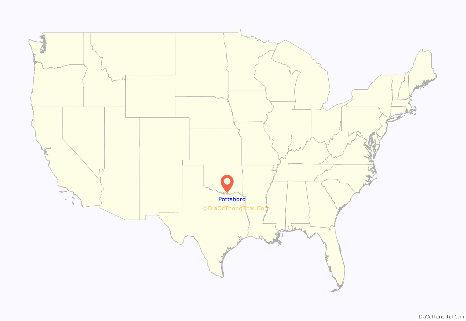 Map of Pottsboro town
