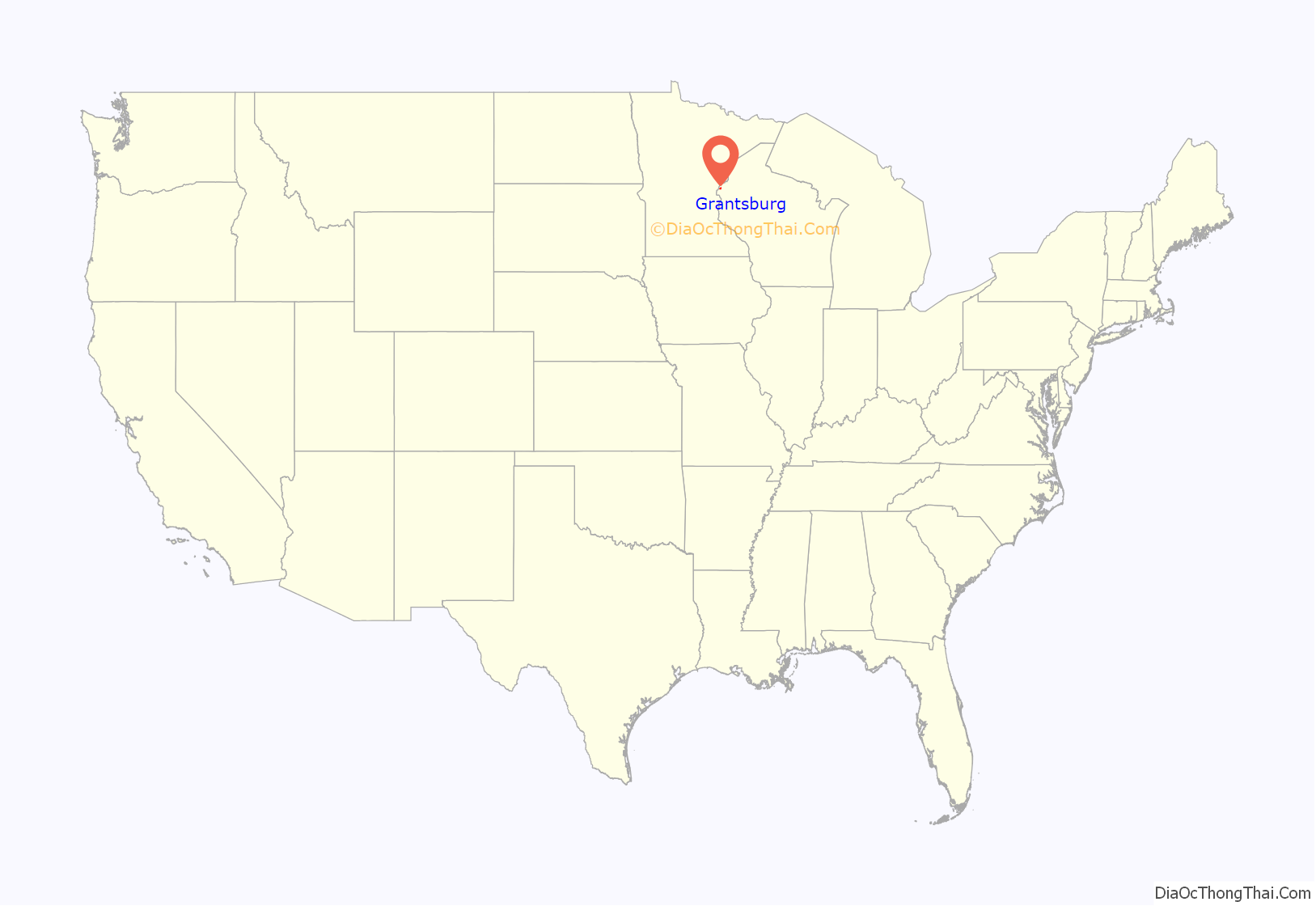 Map of Grantsburg village