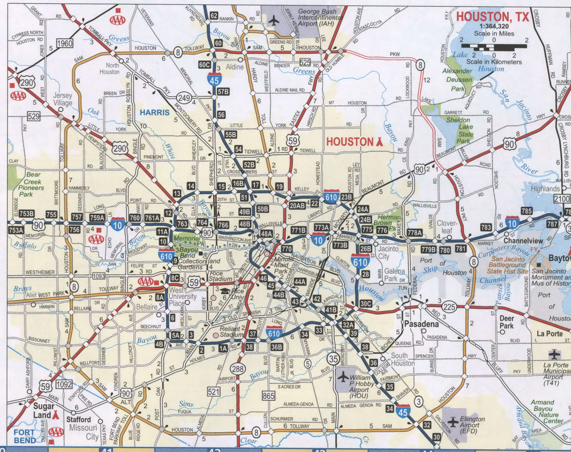 Houston area map