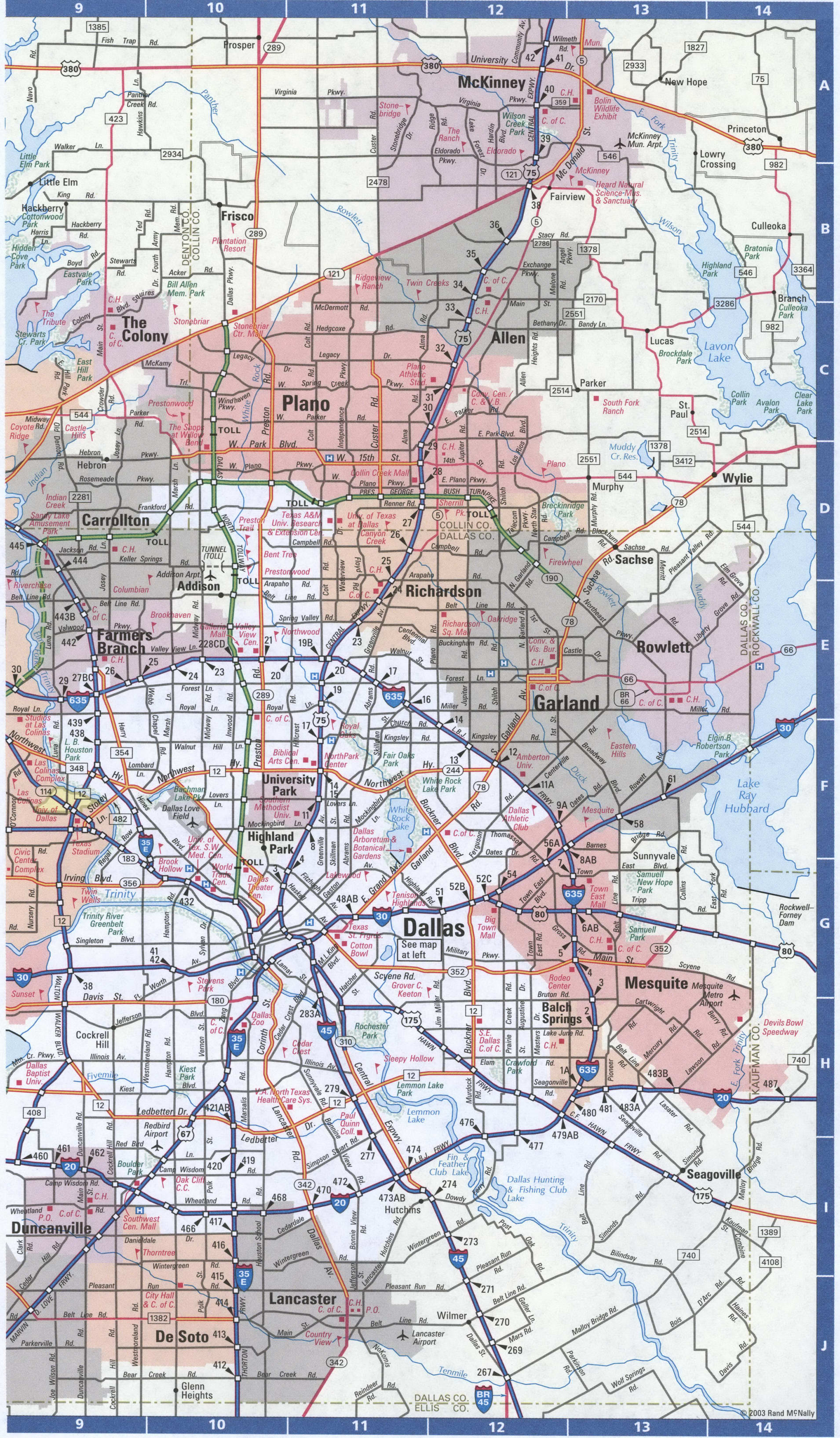 Dallas east map