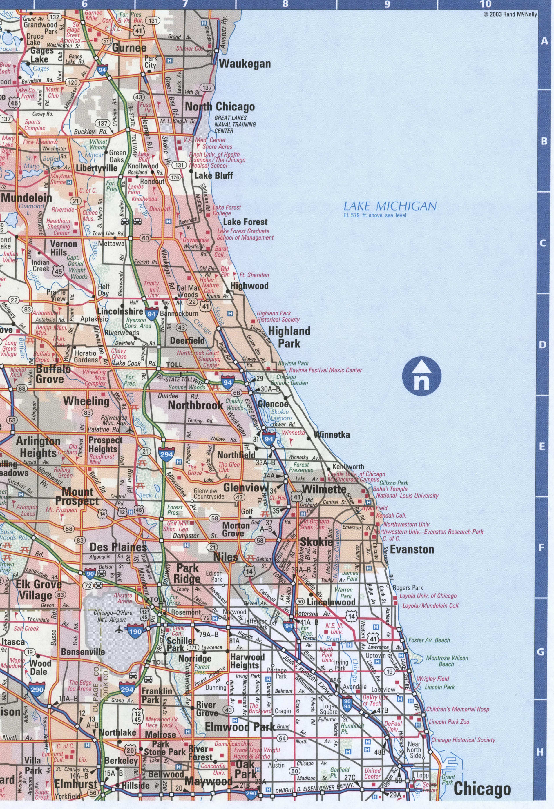 NorthEast Chicago map
