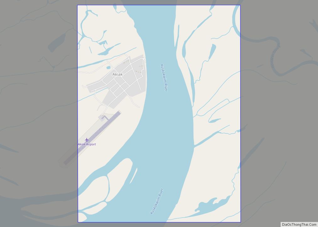 Map of Akiak city