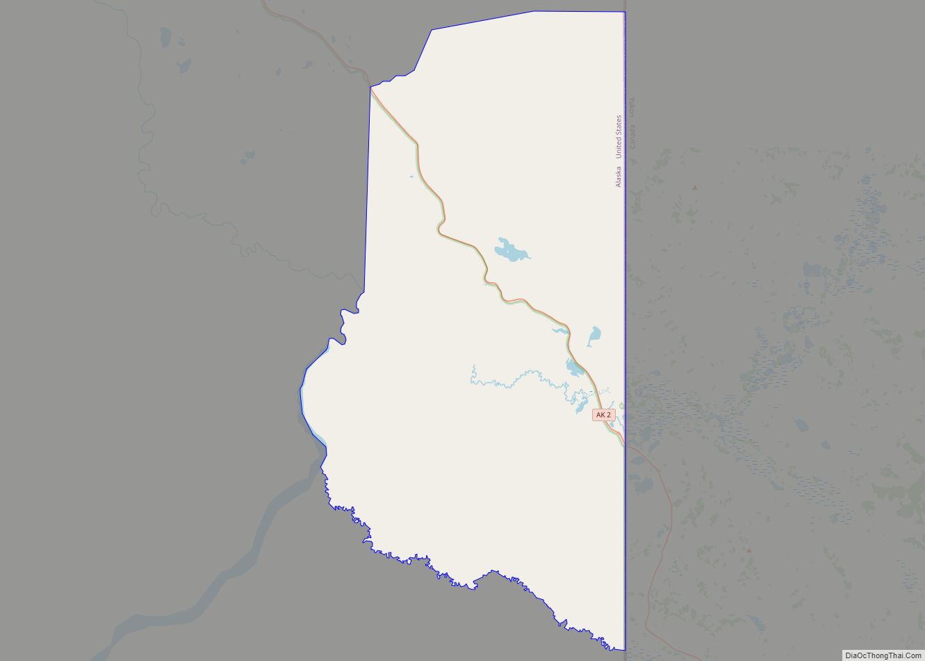 Map of Alcan Border CDP