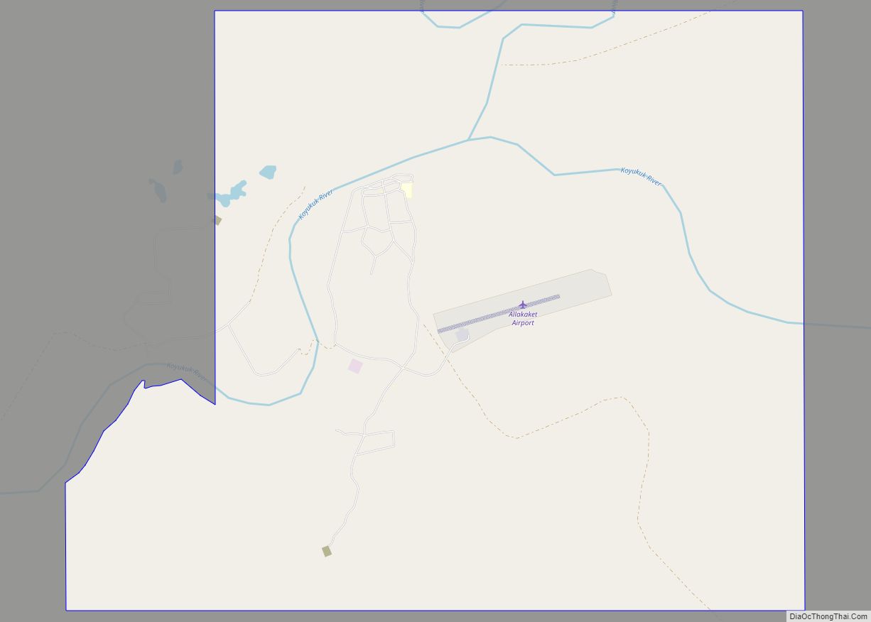Map of Allakaket city
