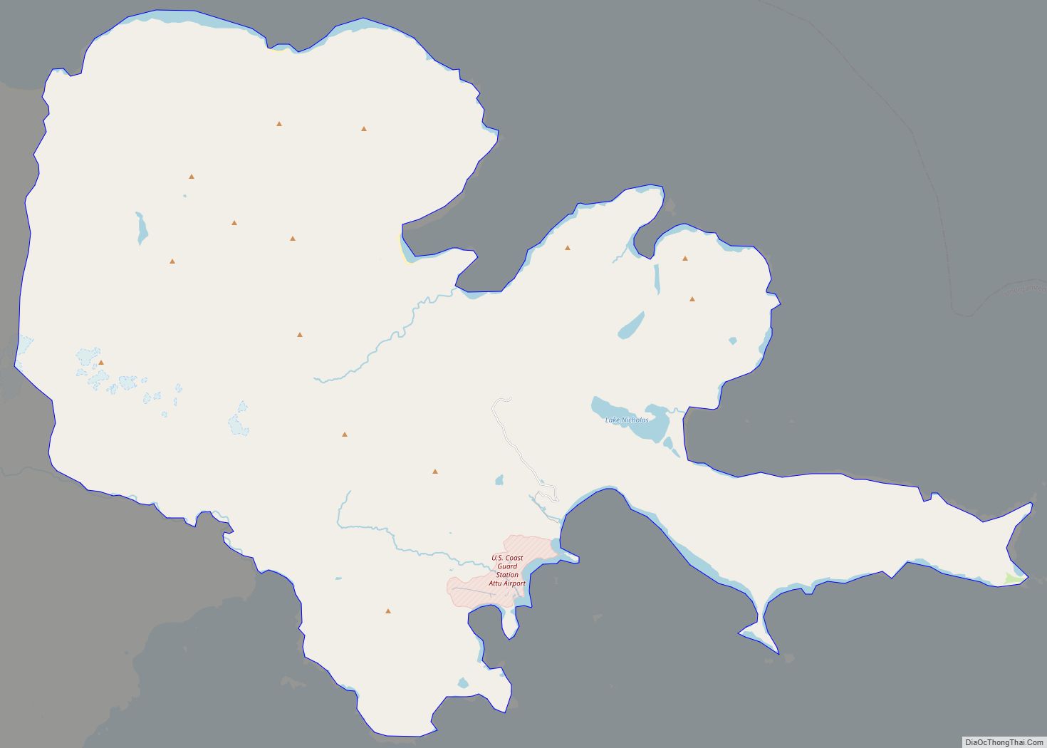 Map of Attu Station CDP