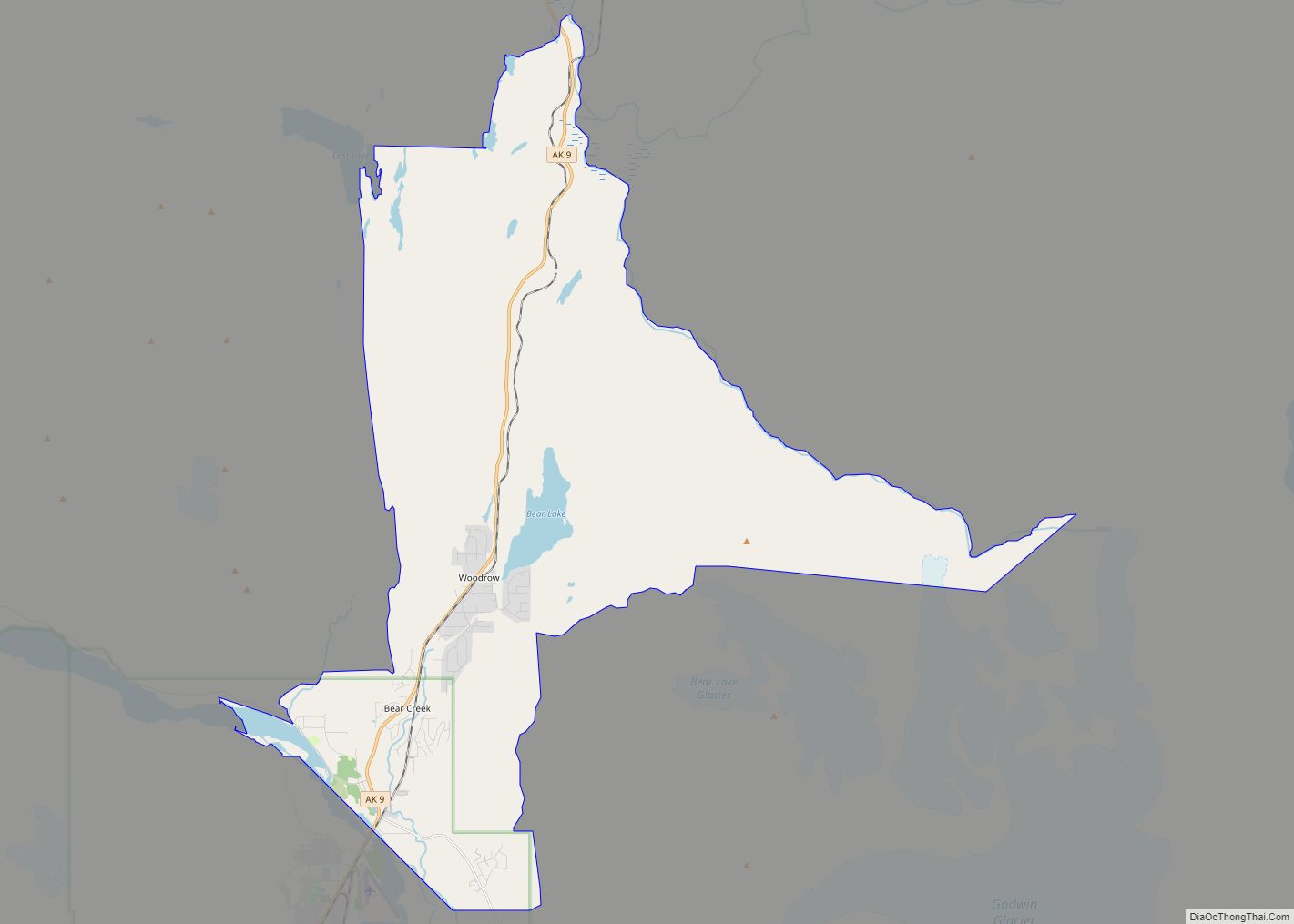 Map of Bear Creek CDP
