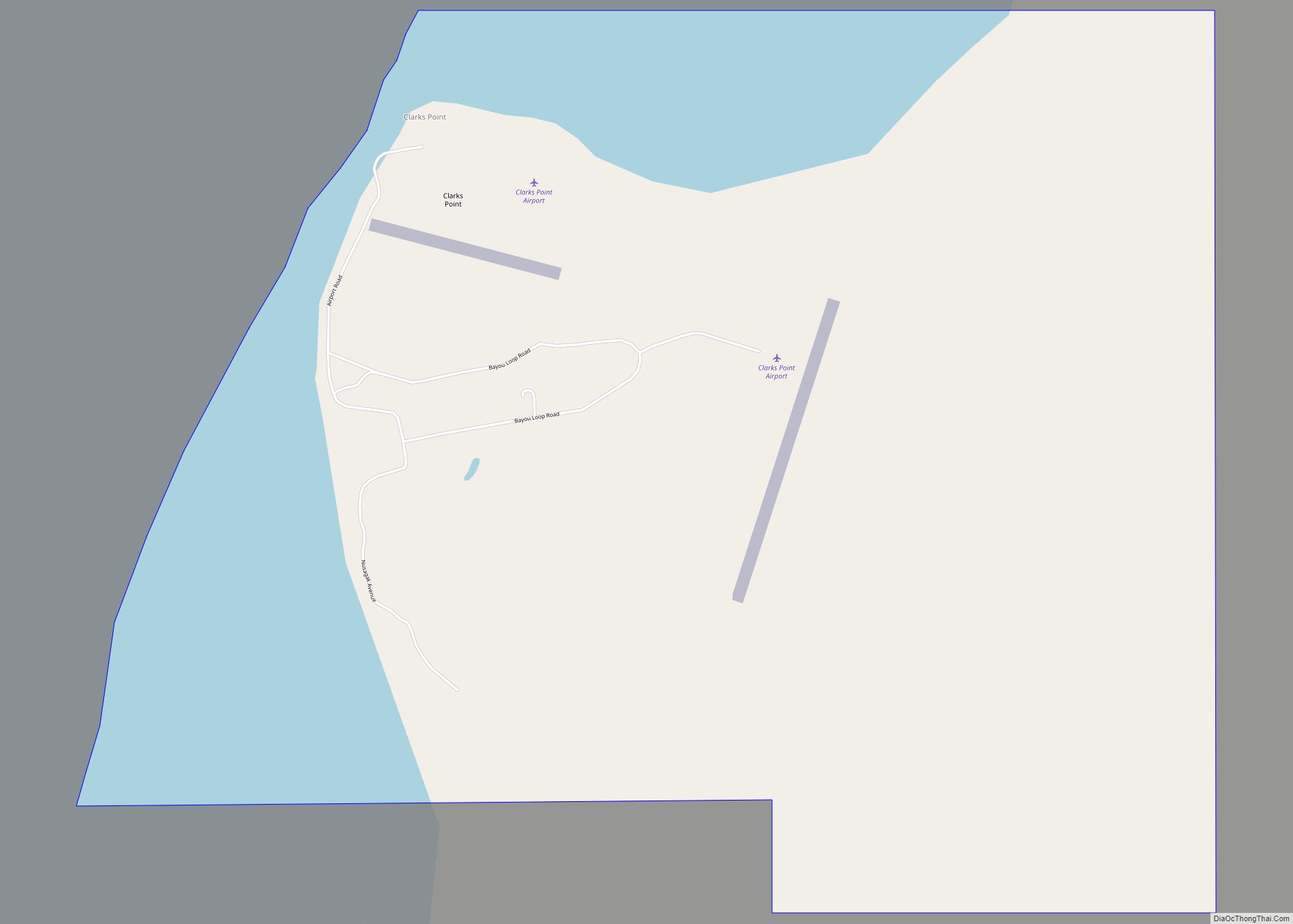 Map of Clark’s Point city