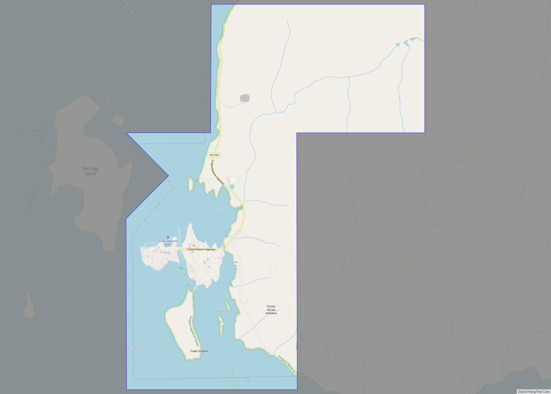 Map of Craig city