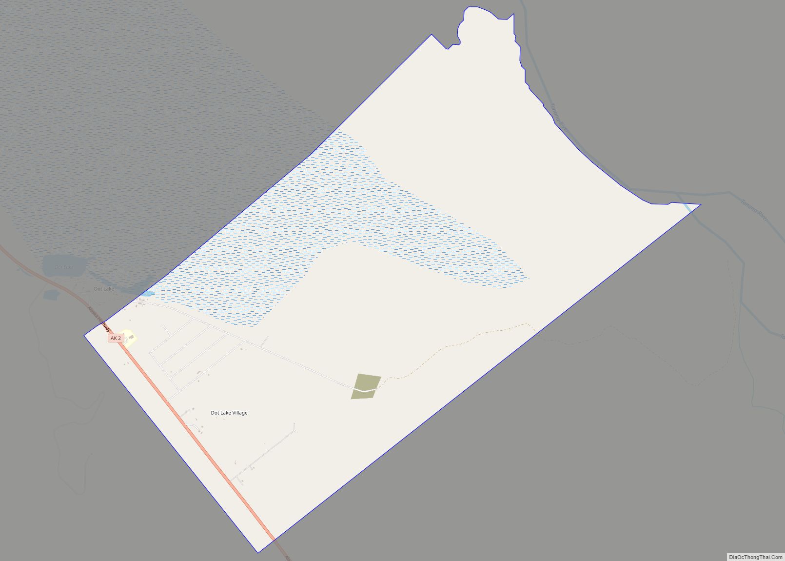 Map of Dot Lake Village CDP