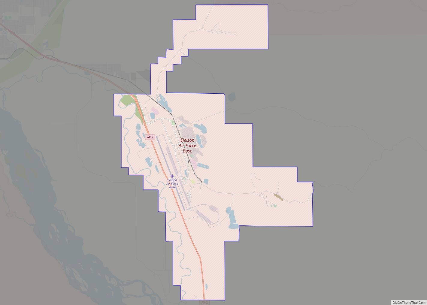 Map of Eielson AFB CDP