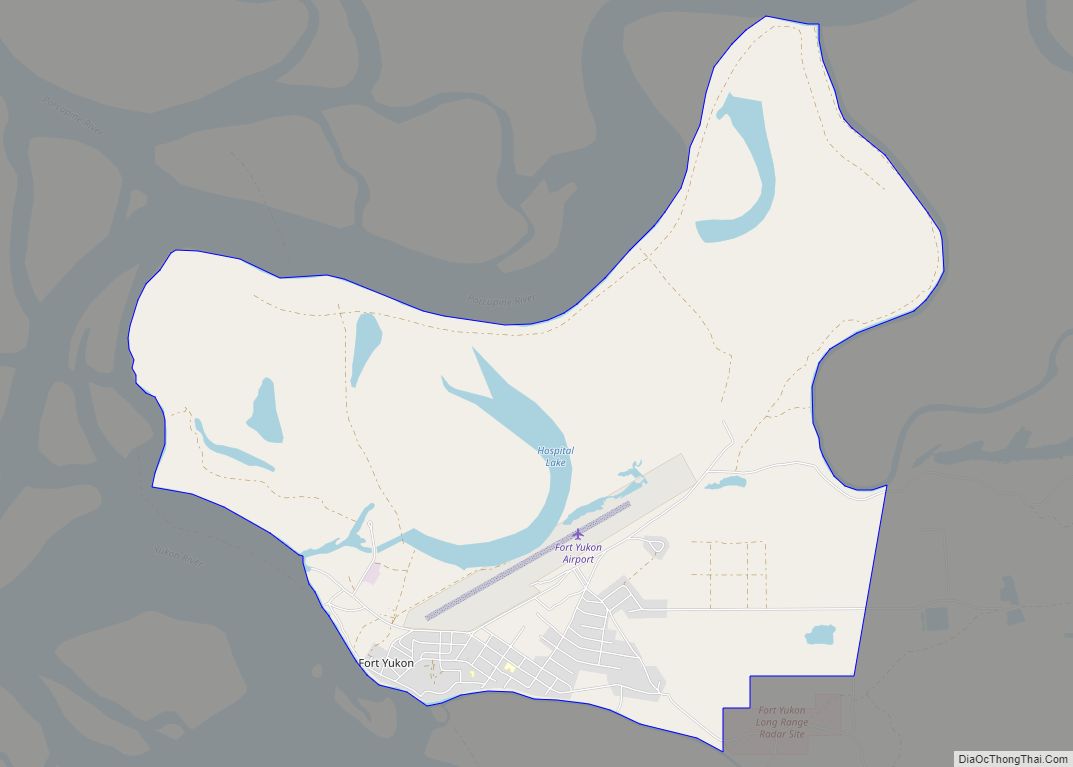 Map of Fort Yukon city