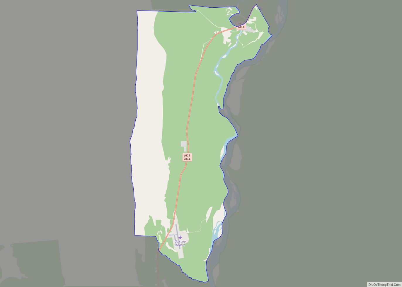Map of Gulkana CDP