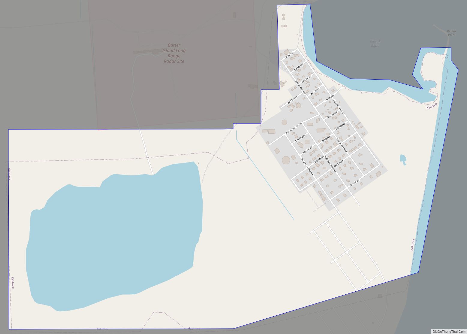Map of Kaktovik city