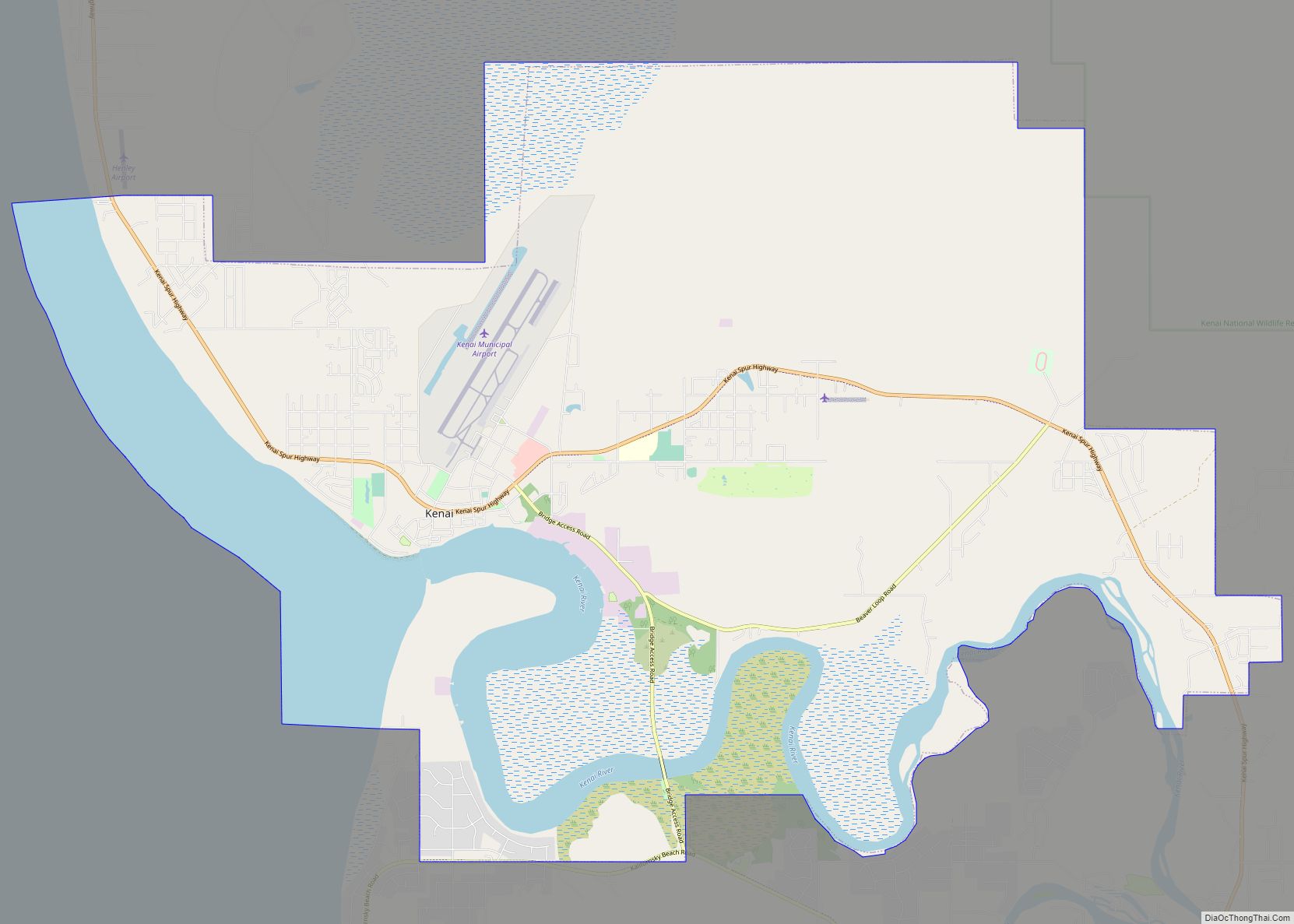 Map of Kenai city