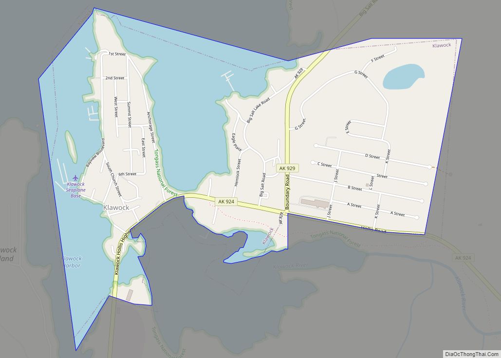 Map of Klawock city