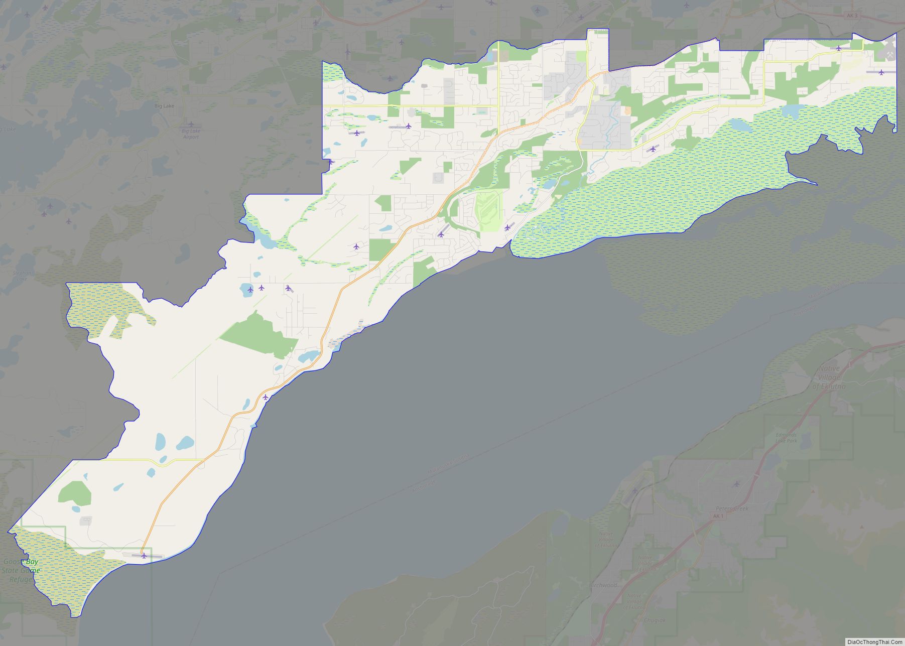 Map of Knik-Fairview CDP