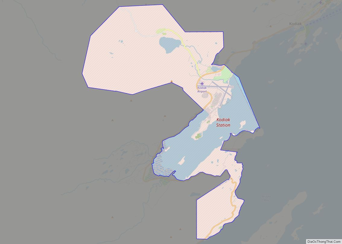 Map of Kodiak Station CDP
