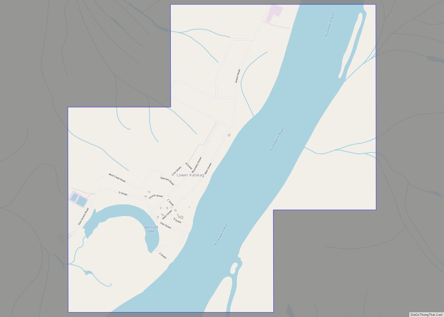 Map of Lower Kalskag city