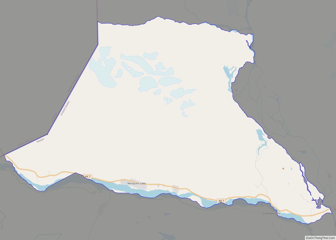 Map of Mosquito Lake CDP