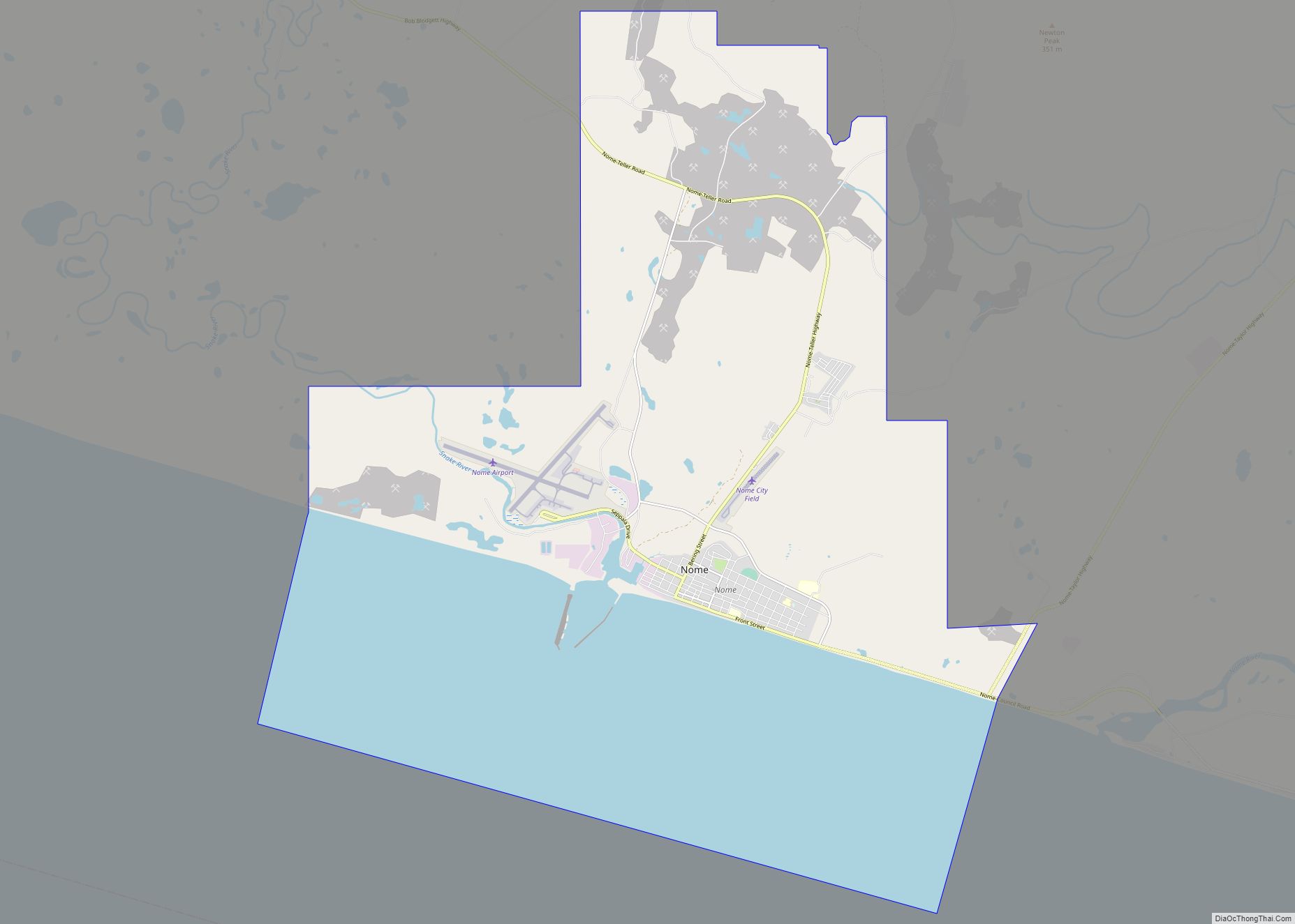 Map of Nome city
