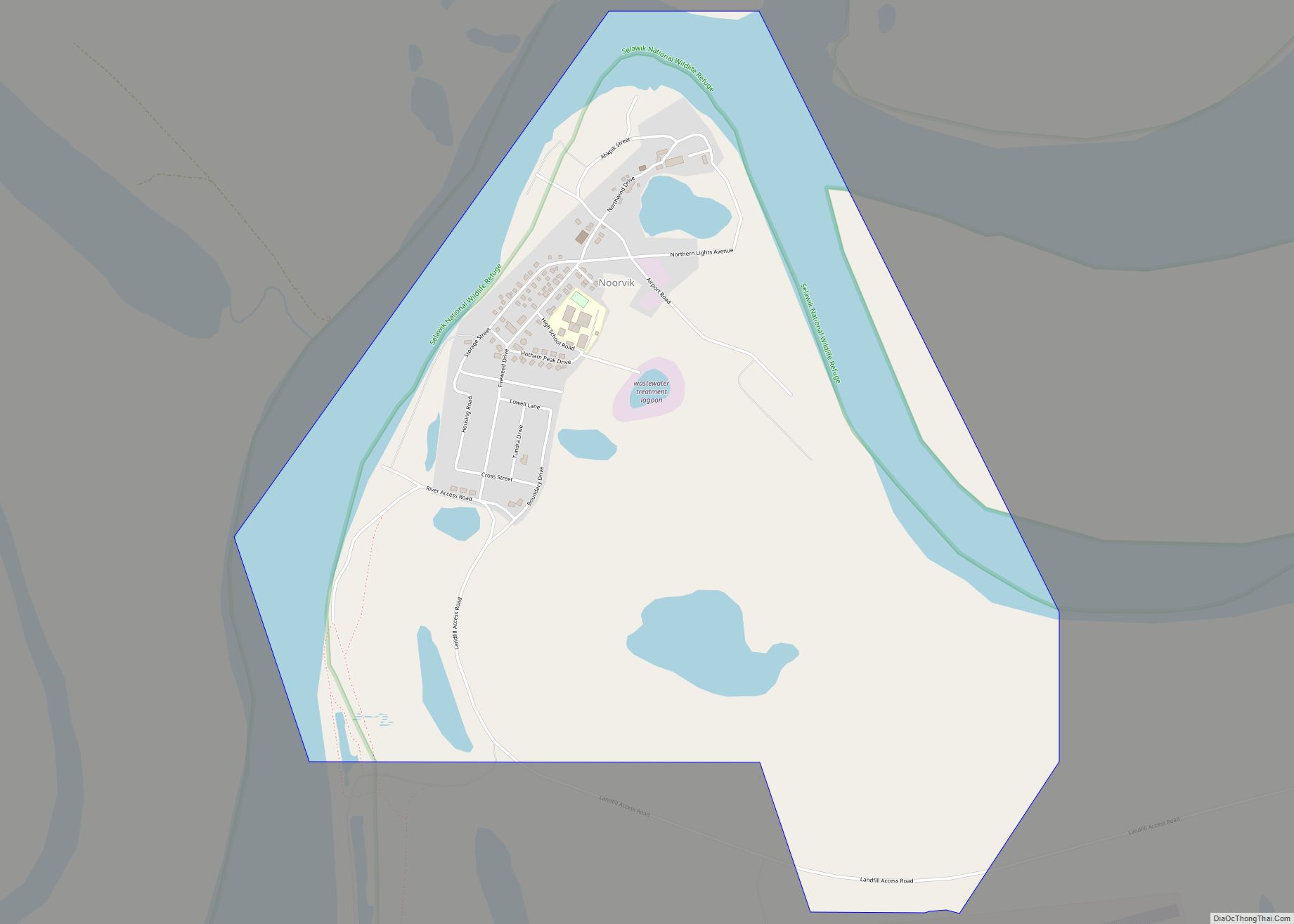 Map of Noorvik city