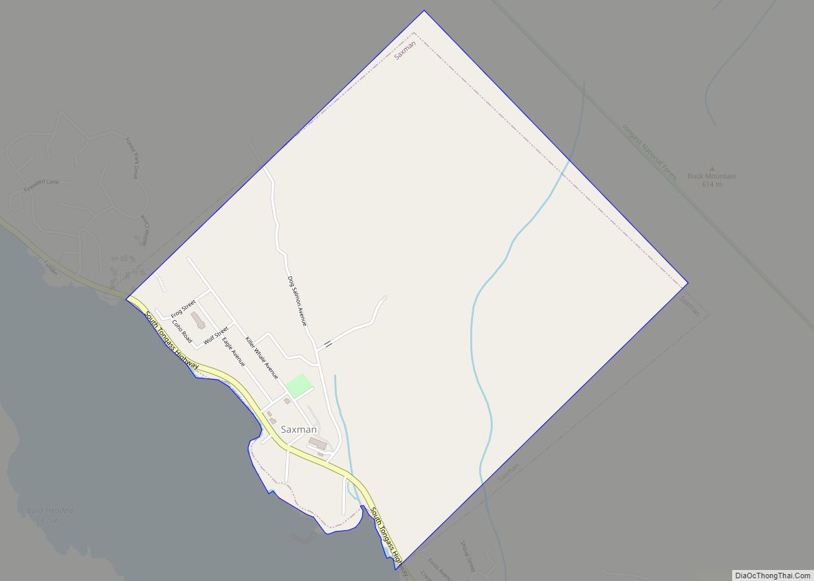Map of Saxman city