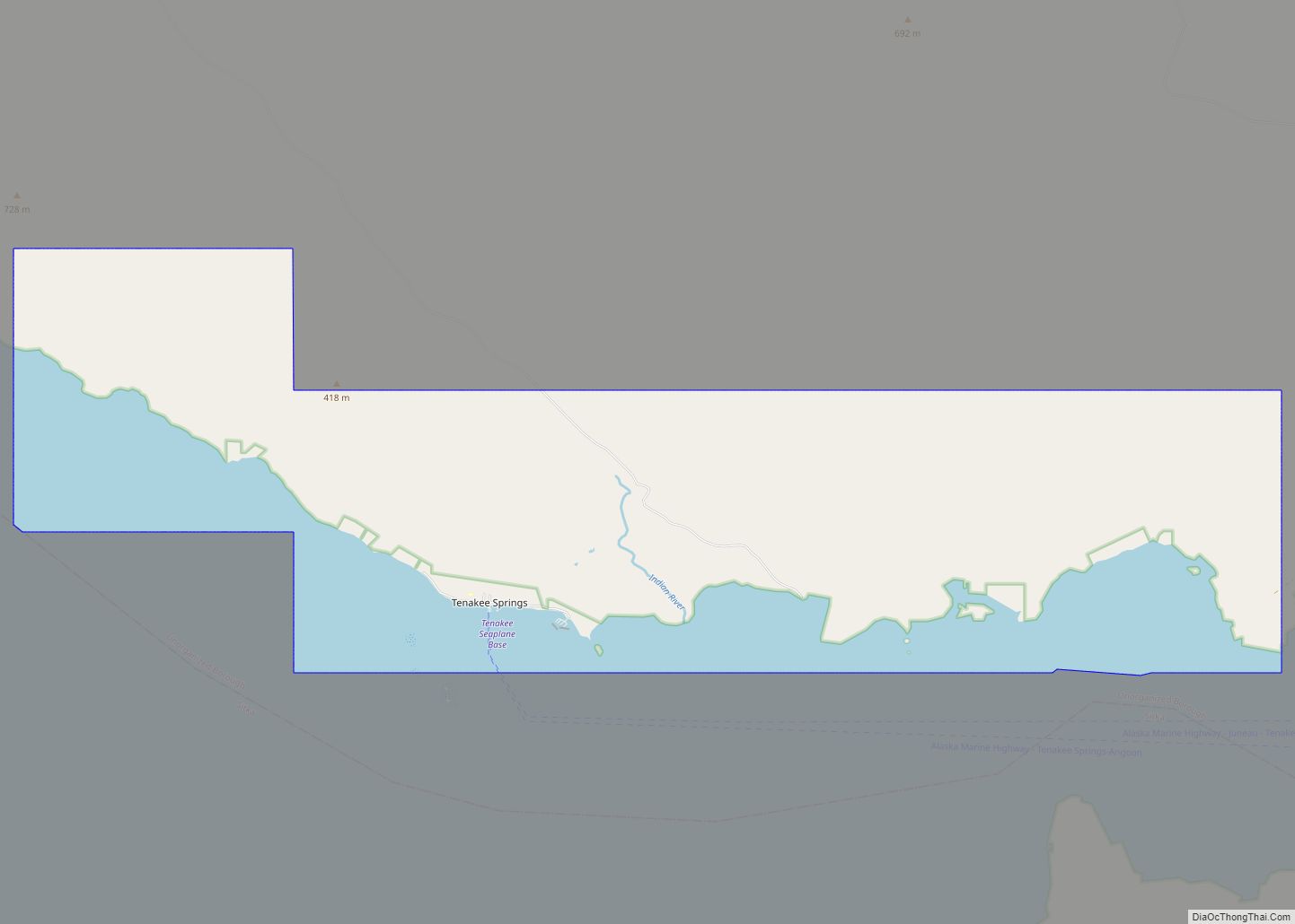 Map of Tenakee Springs city