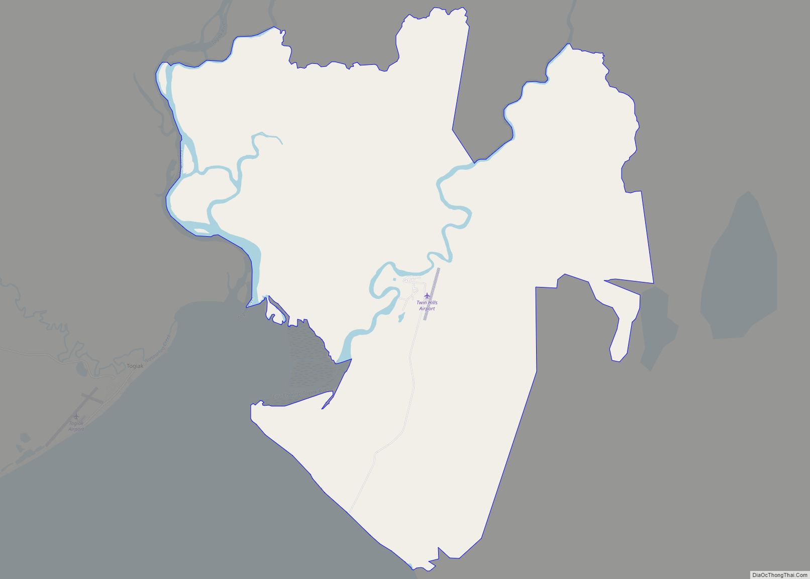 Map of Twin Hills CDP