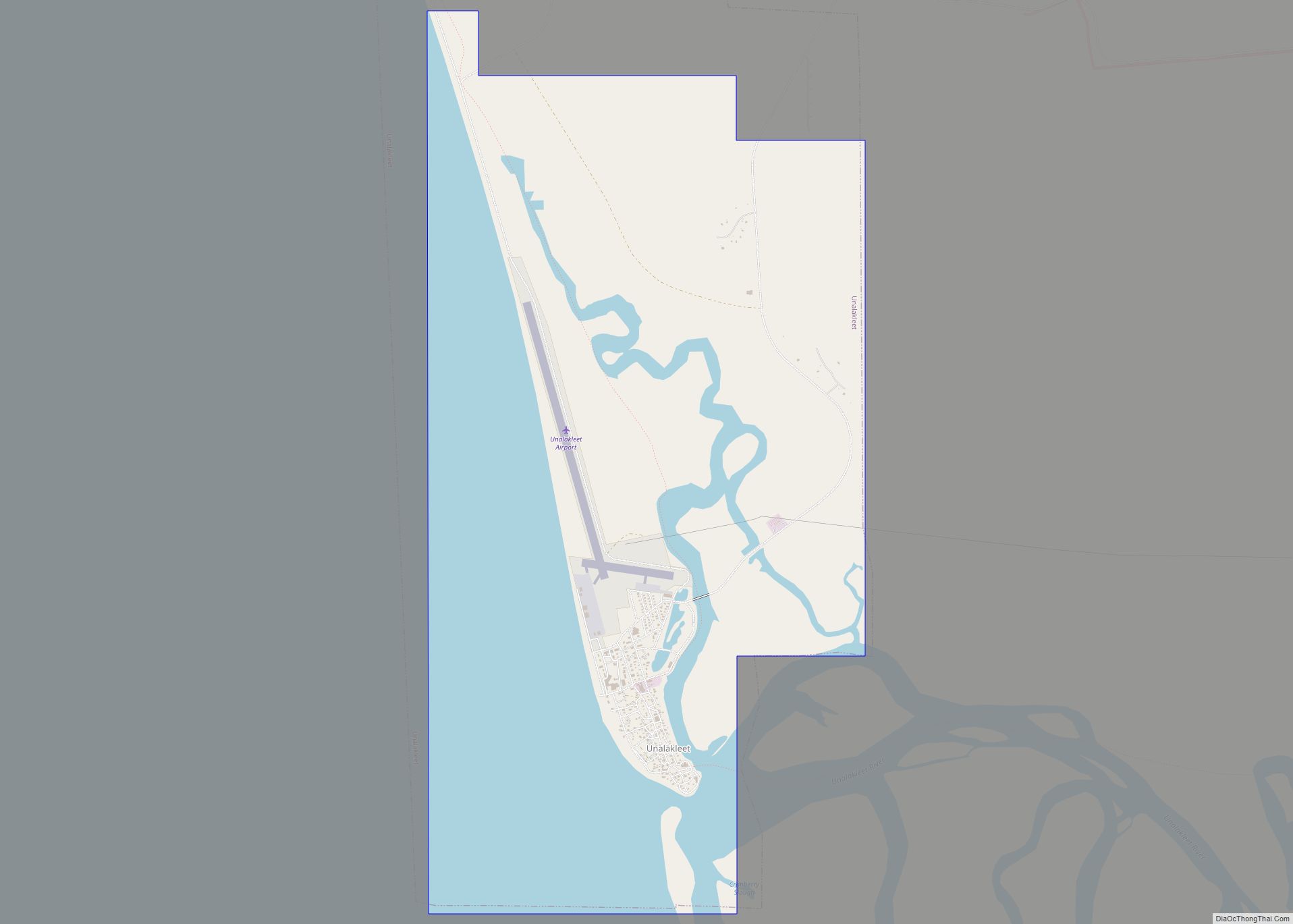 Map of Unalakleet city