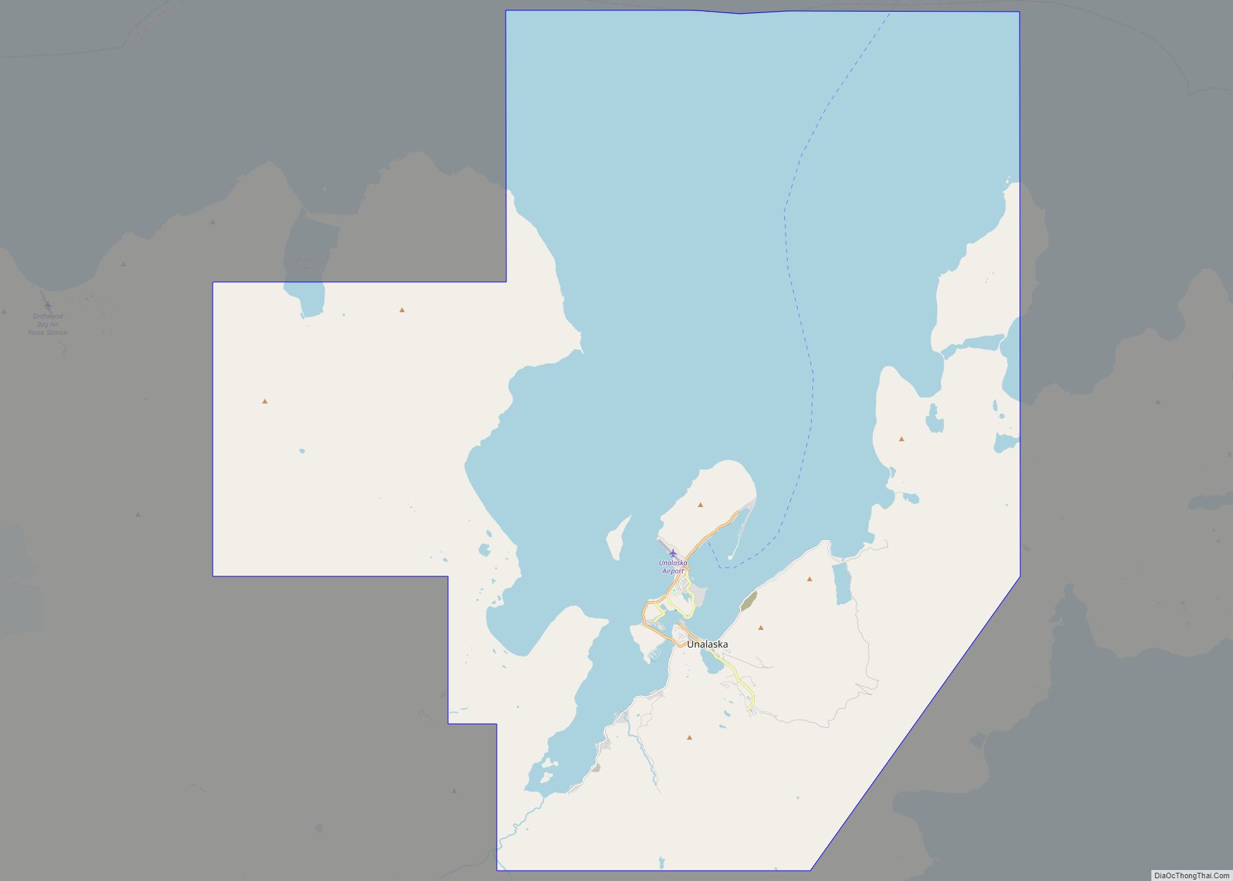 Map of Unalaska city