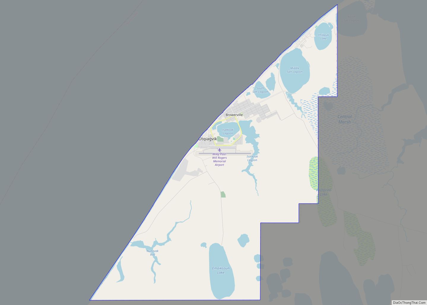 Map of Utqiagvik city
