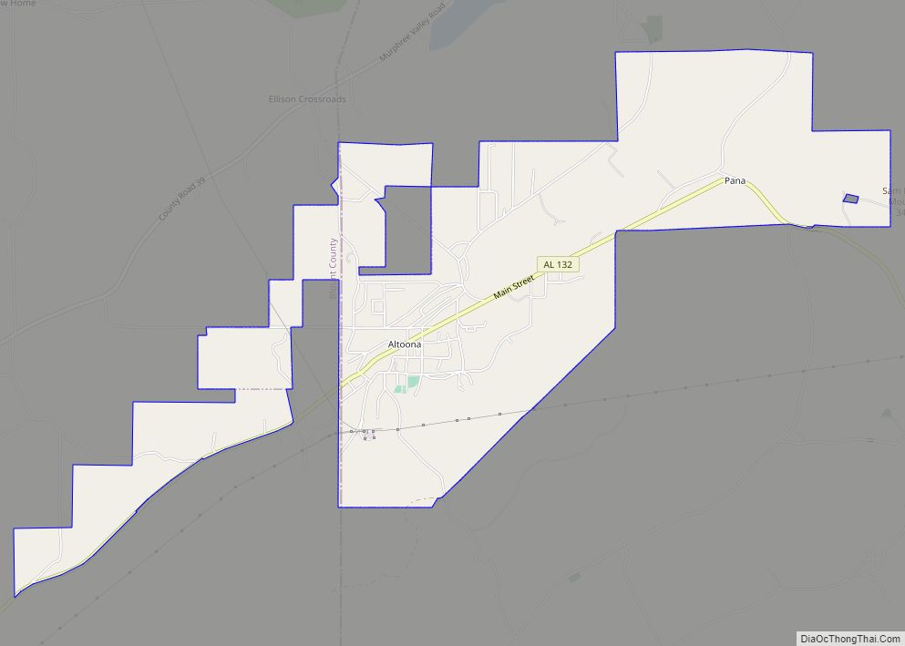Map of Altoona town, Alabama