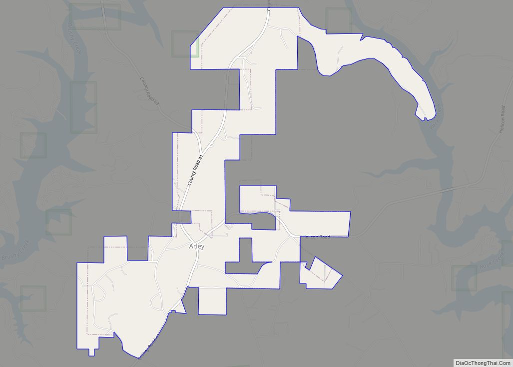 Map of Arley town