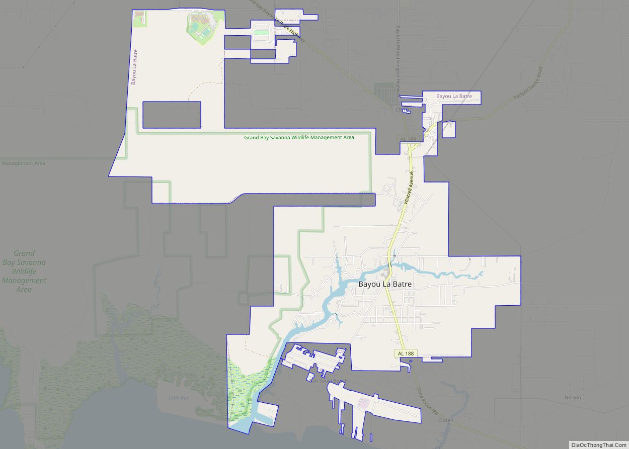 Map of Bayou La Batre city