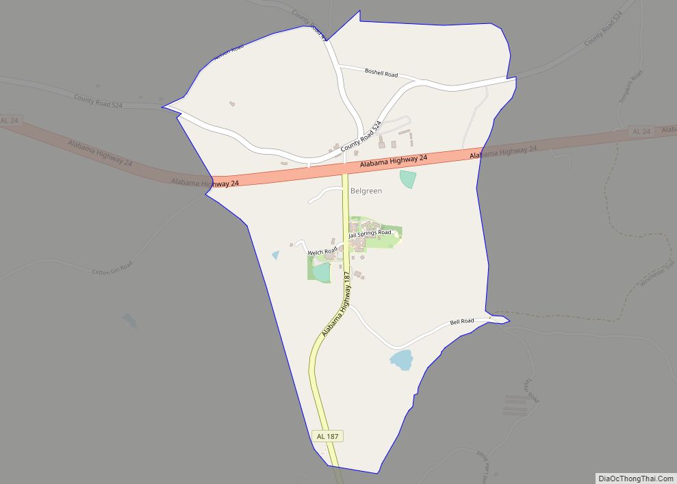 Map of Belgreen CDP