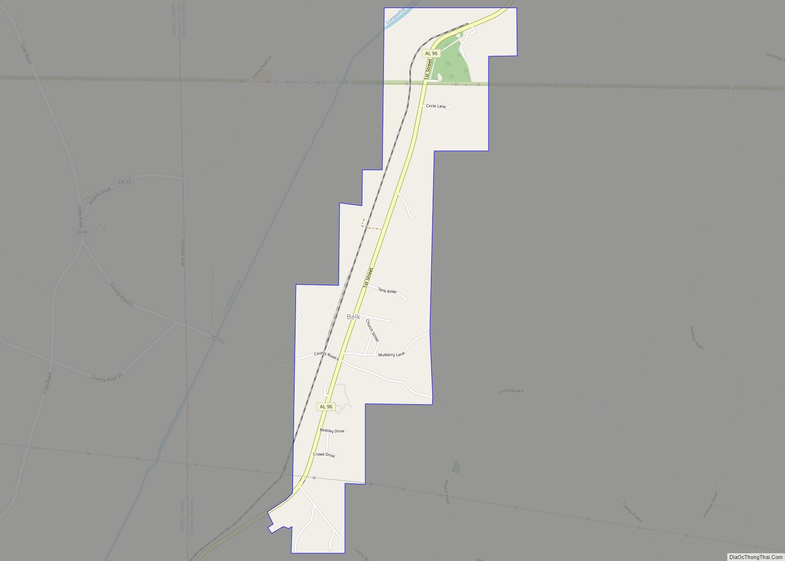 Map of Belk town