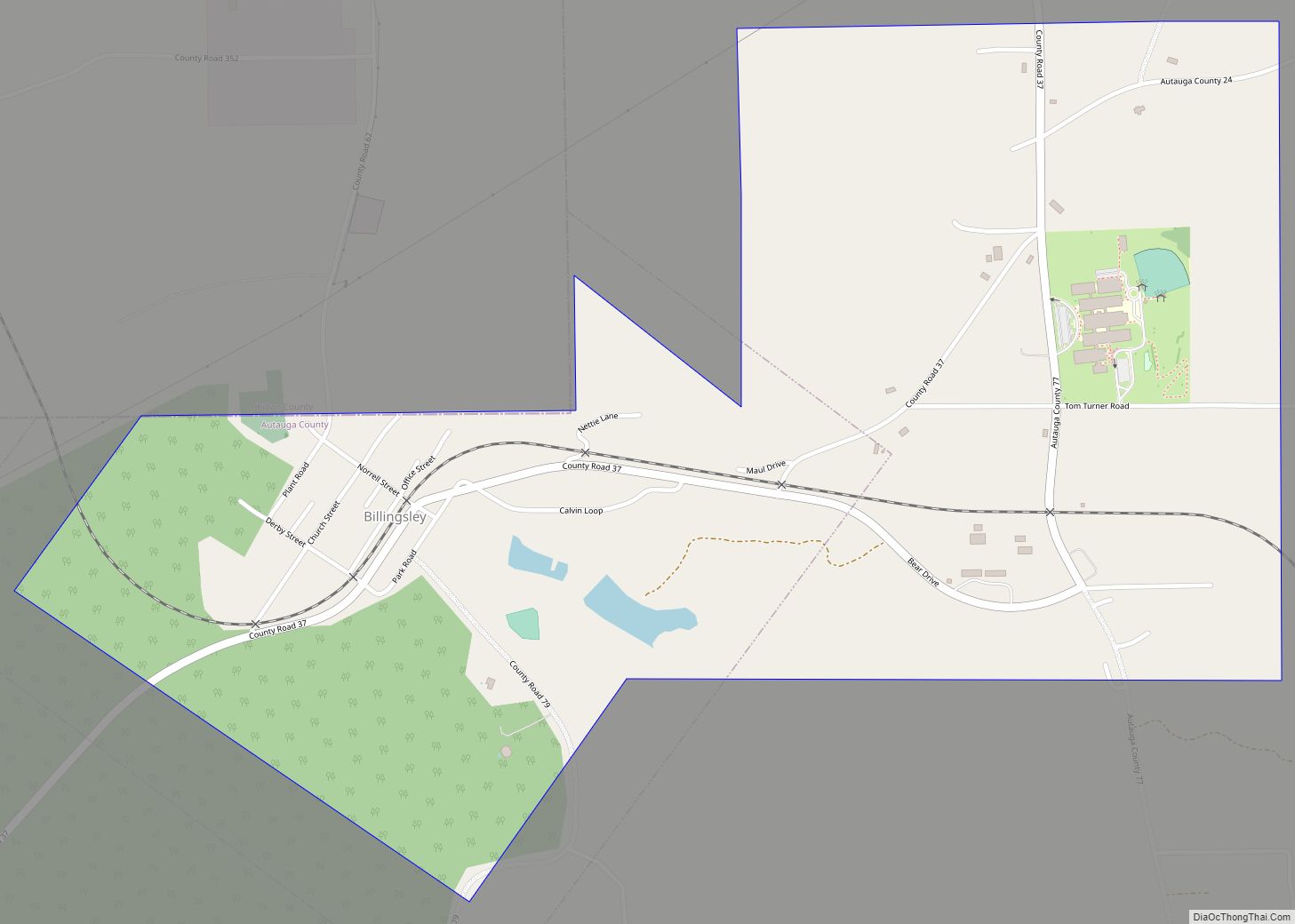 Map of Billingsley town