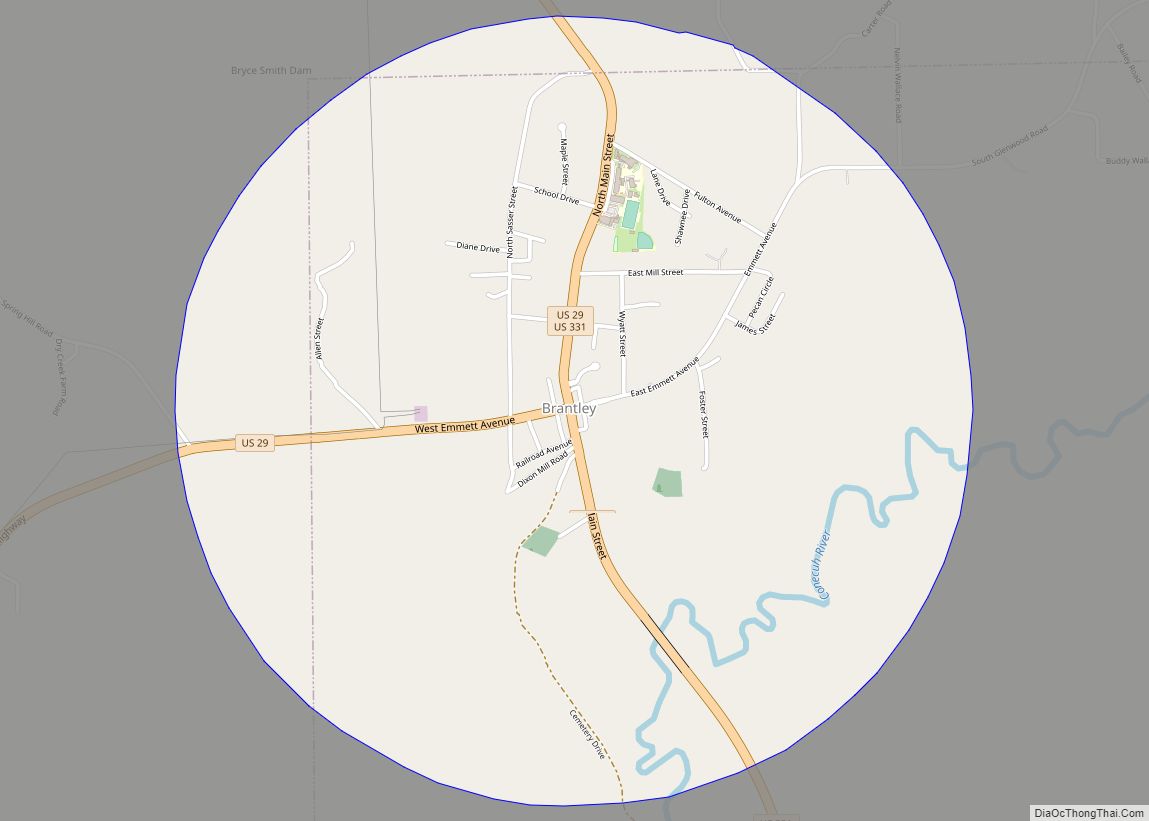 Map of Brantley town