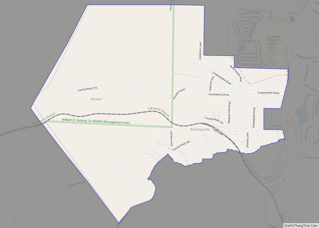 Map of Brantleyville CDP