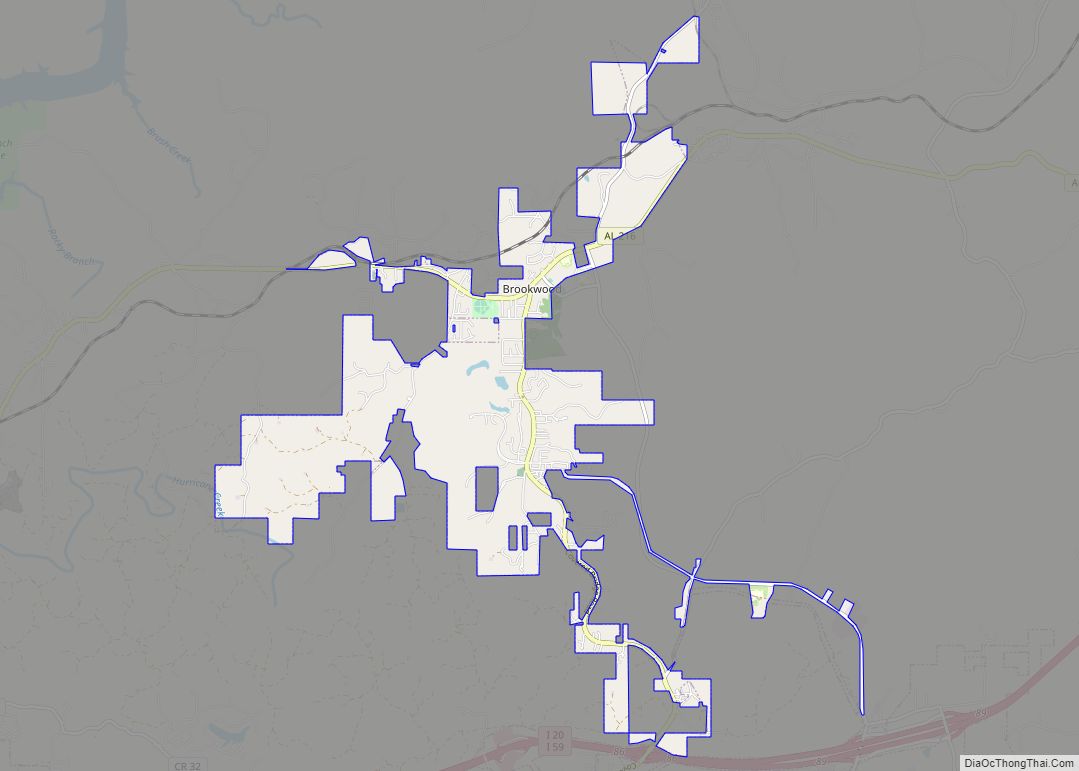 Map of Brookwood town