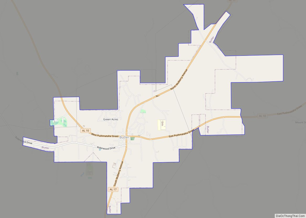 Map of Butler town