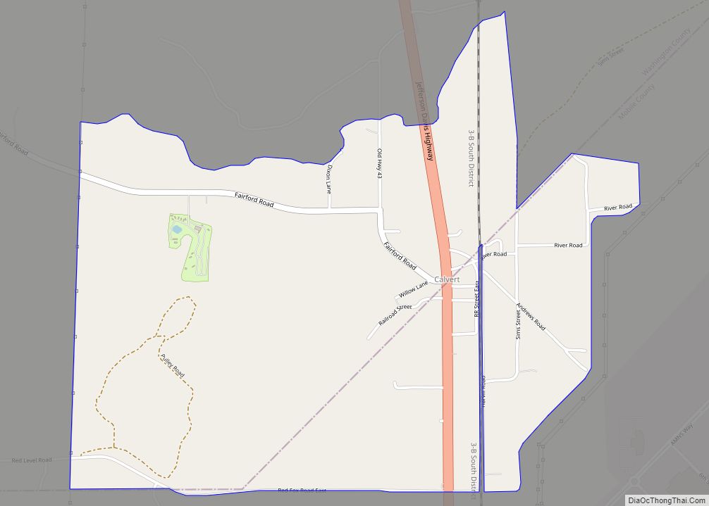 Map of Calvert CDP