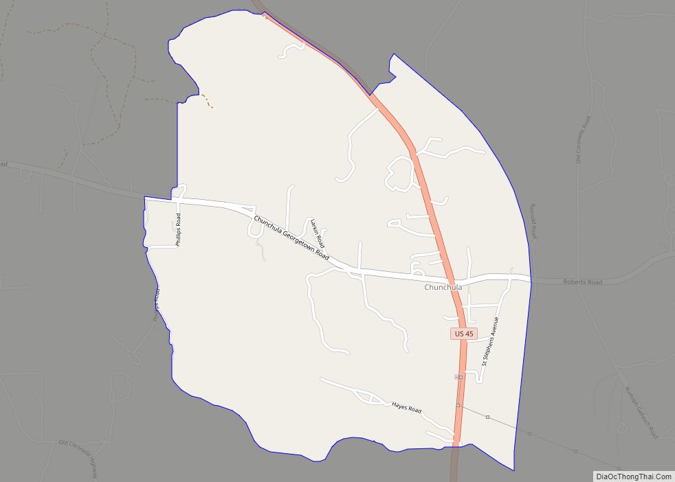 Map of Chunchula CDP