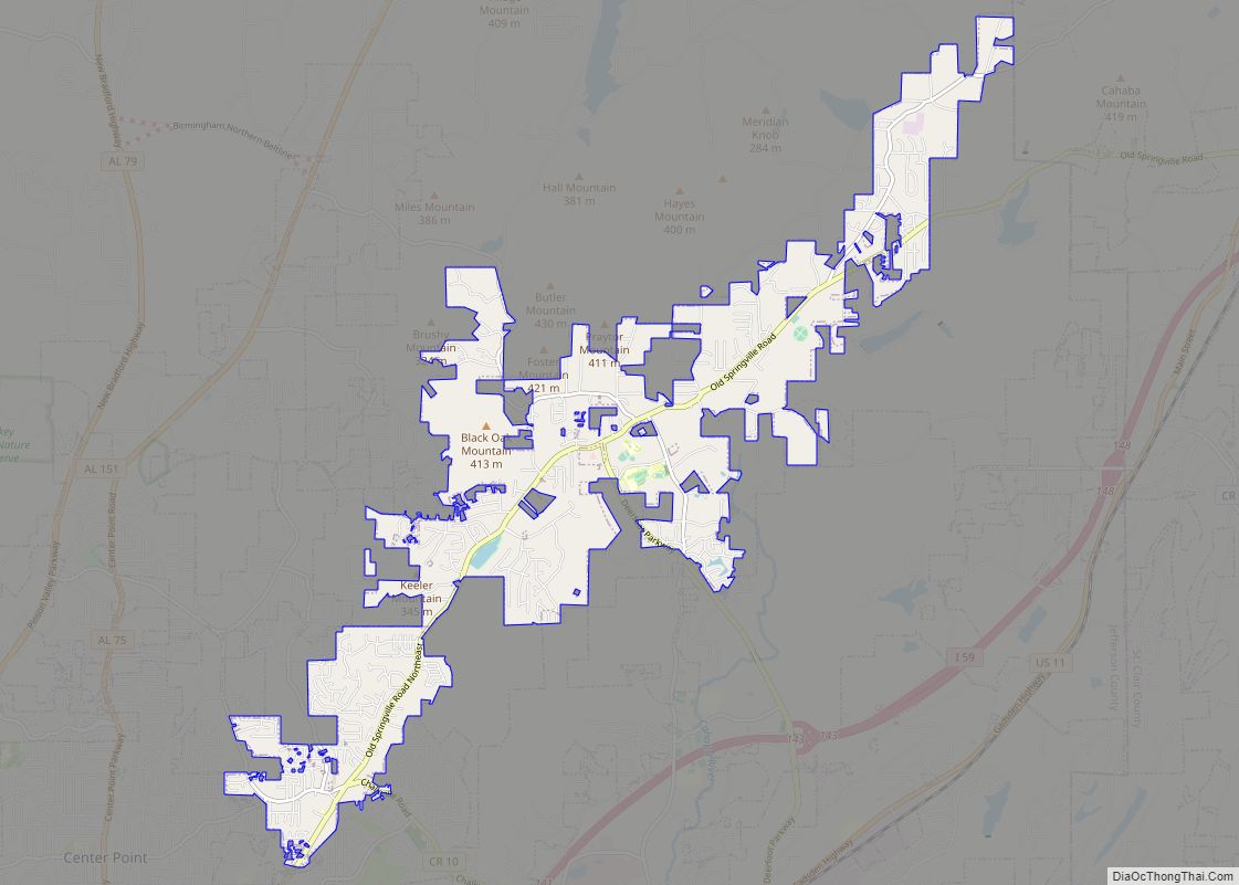 Map of Clay city