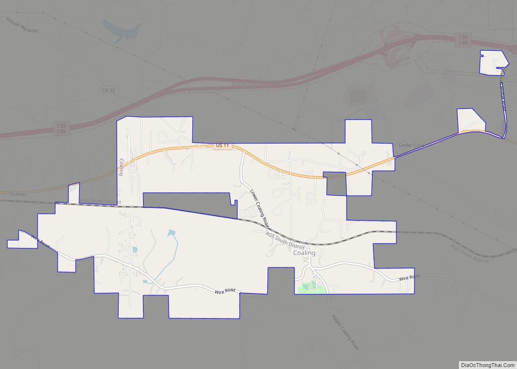 Map of Coaling town